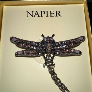 New Napier Rhinestone Dragonfly Brooch